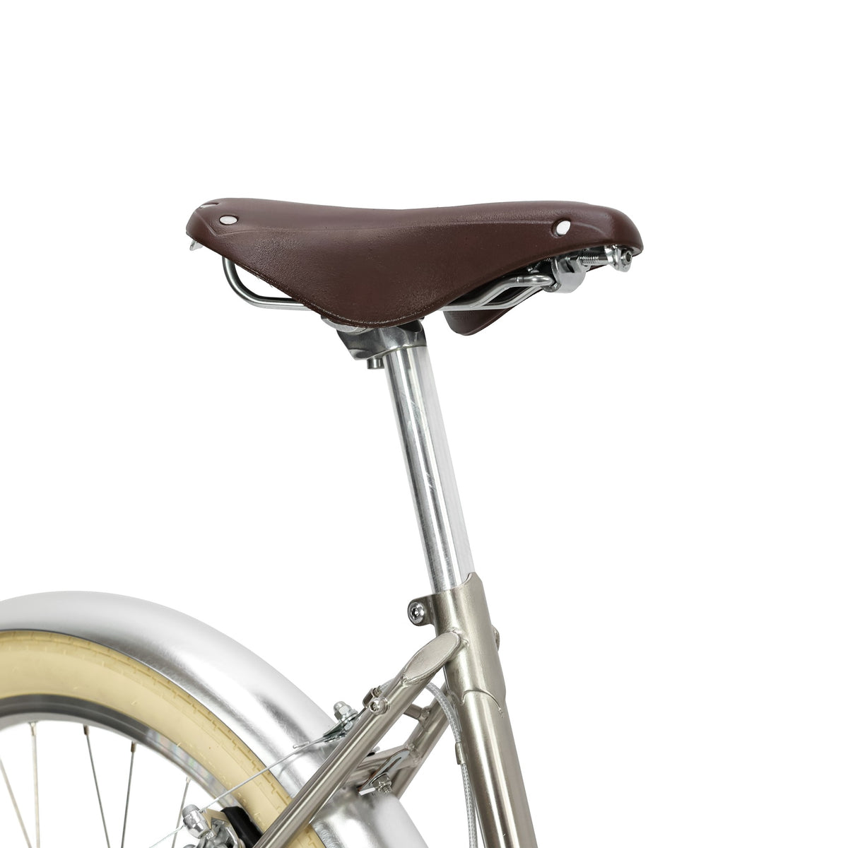 Mixte26 Lite — 9-Speed Step-Through City Bike — Leather saddle and seatpost
