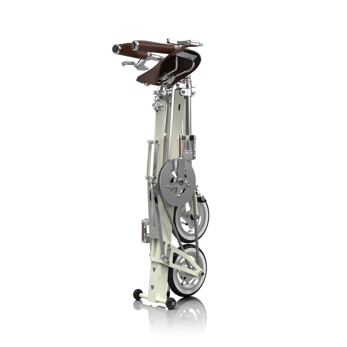 SEic CarryMe Classic Lite — 8-Inch Folding Bike — Folded, rear view