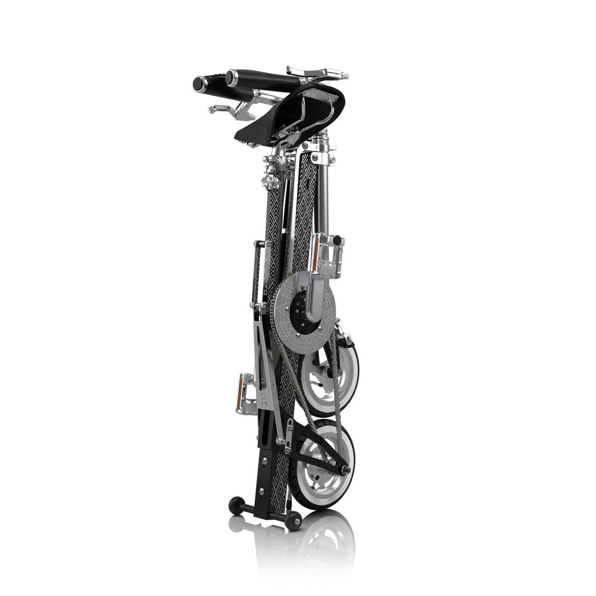 SEic CarryMe Premium Lite — 8-Inch Folding Bike — Folded, rear view