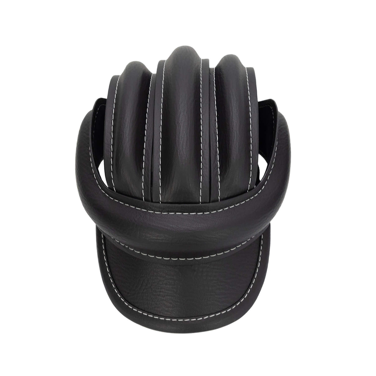 Leather helmet — Black