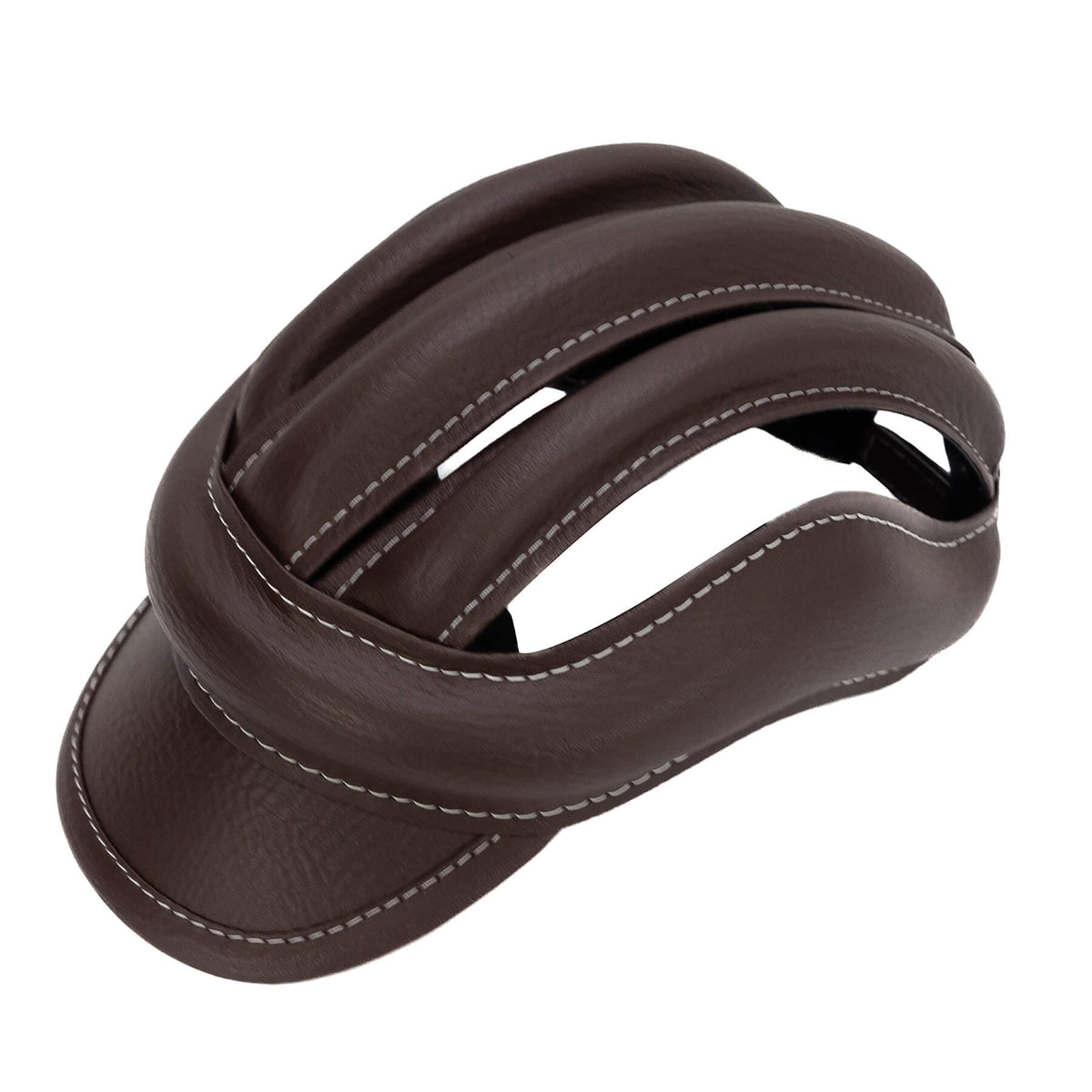 Leather helmet — Brown