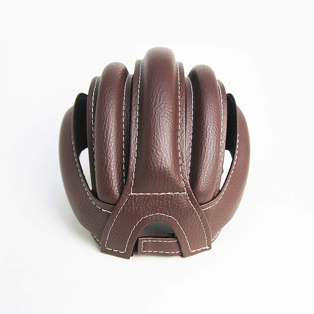 Leather helmet — Brown