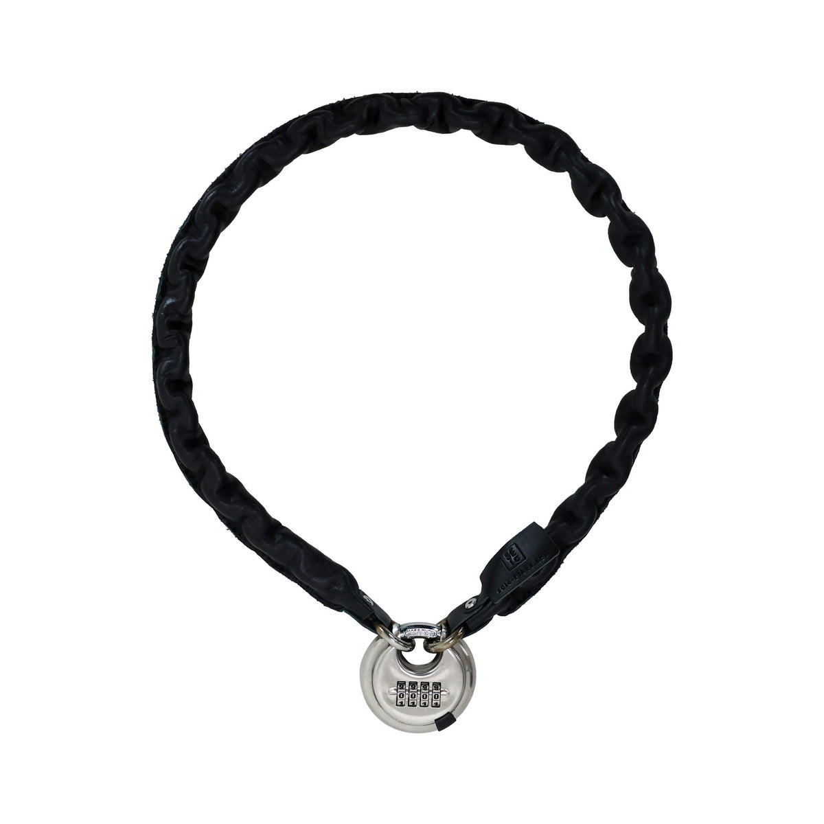 Leather password chain lock — Black