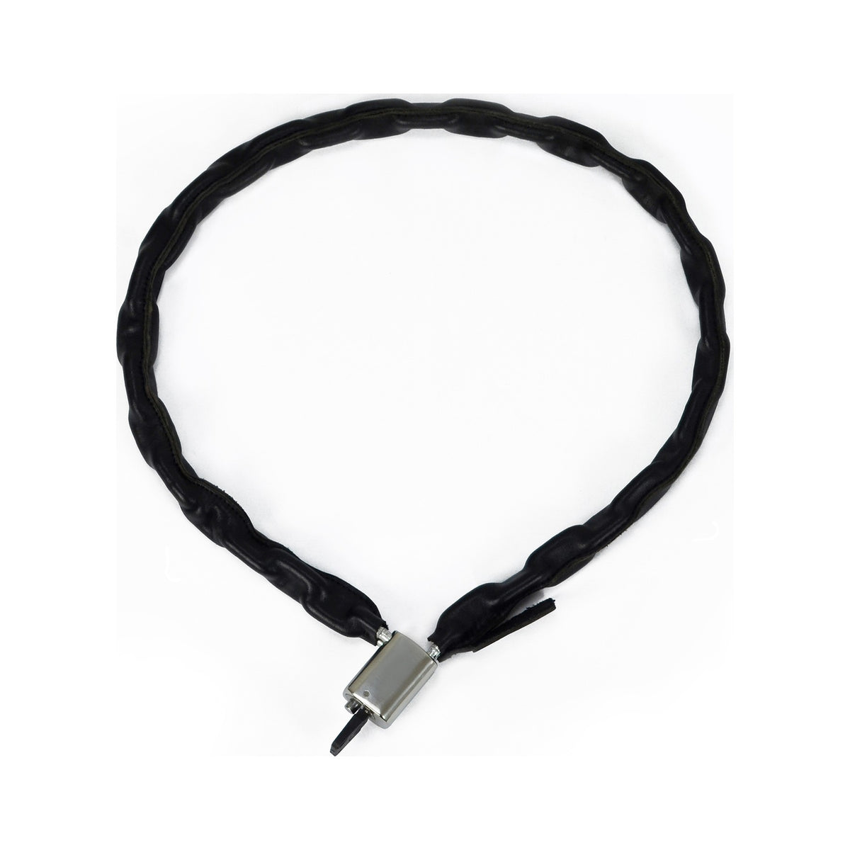 Leather password chain lock — Black