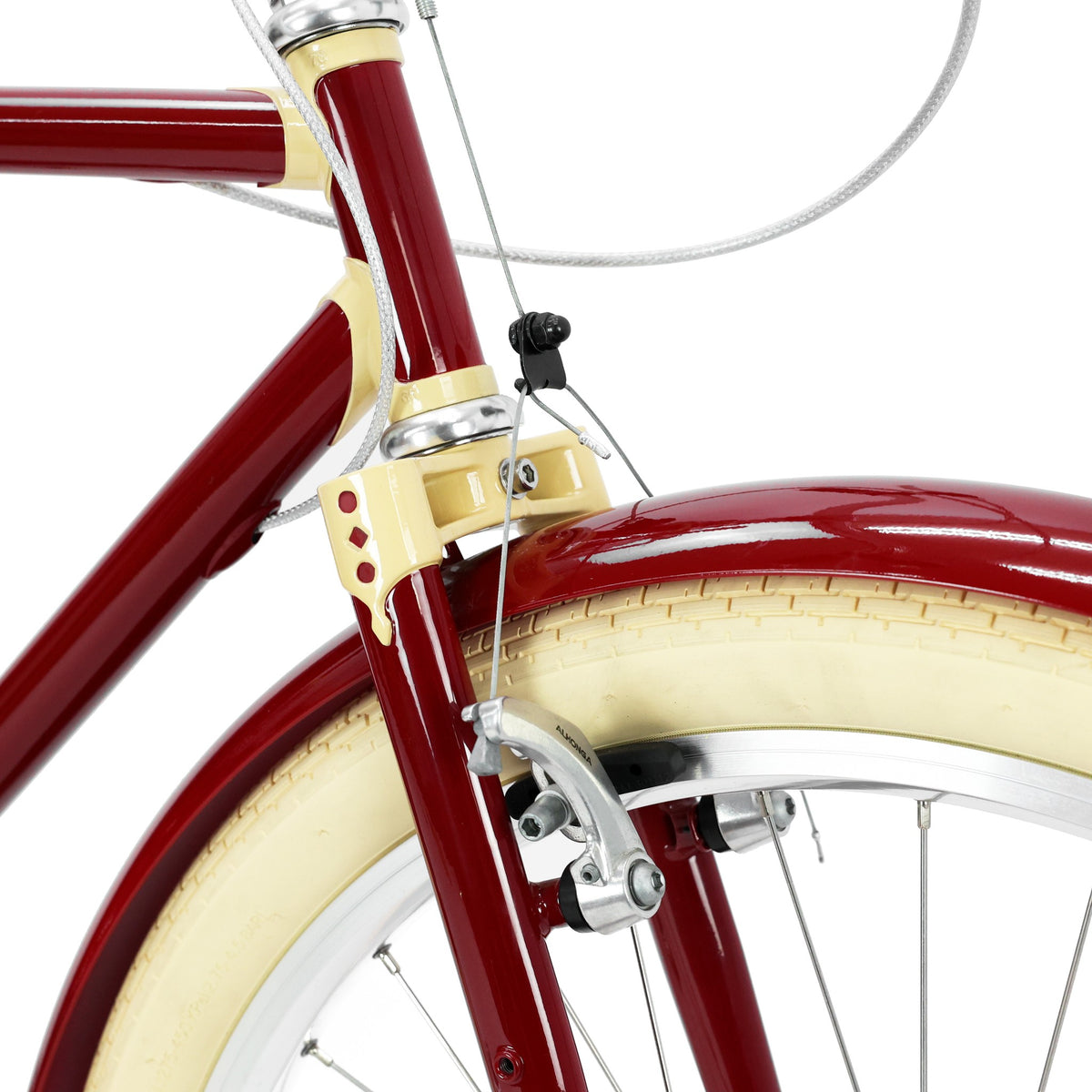 Rando26 Lite — 9-Speed Steel Touring Bike — Fork crown and front brake