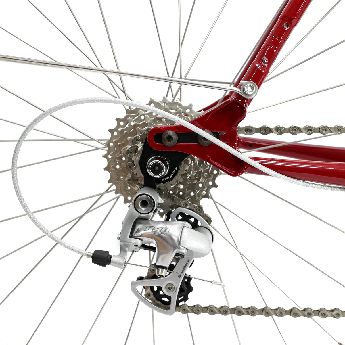 Rando26 Lite — 9-Speed Steel Touring Bike — Rear derailleur, side view