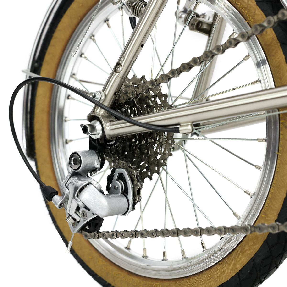 miniQ Lite — 16-Inch 9-Speed Detachable-Frame Bike — Rear derailleur and cassette