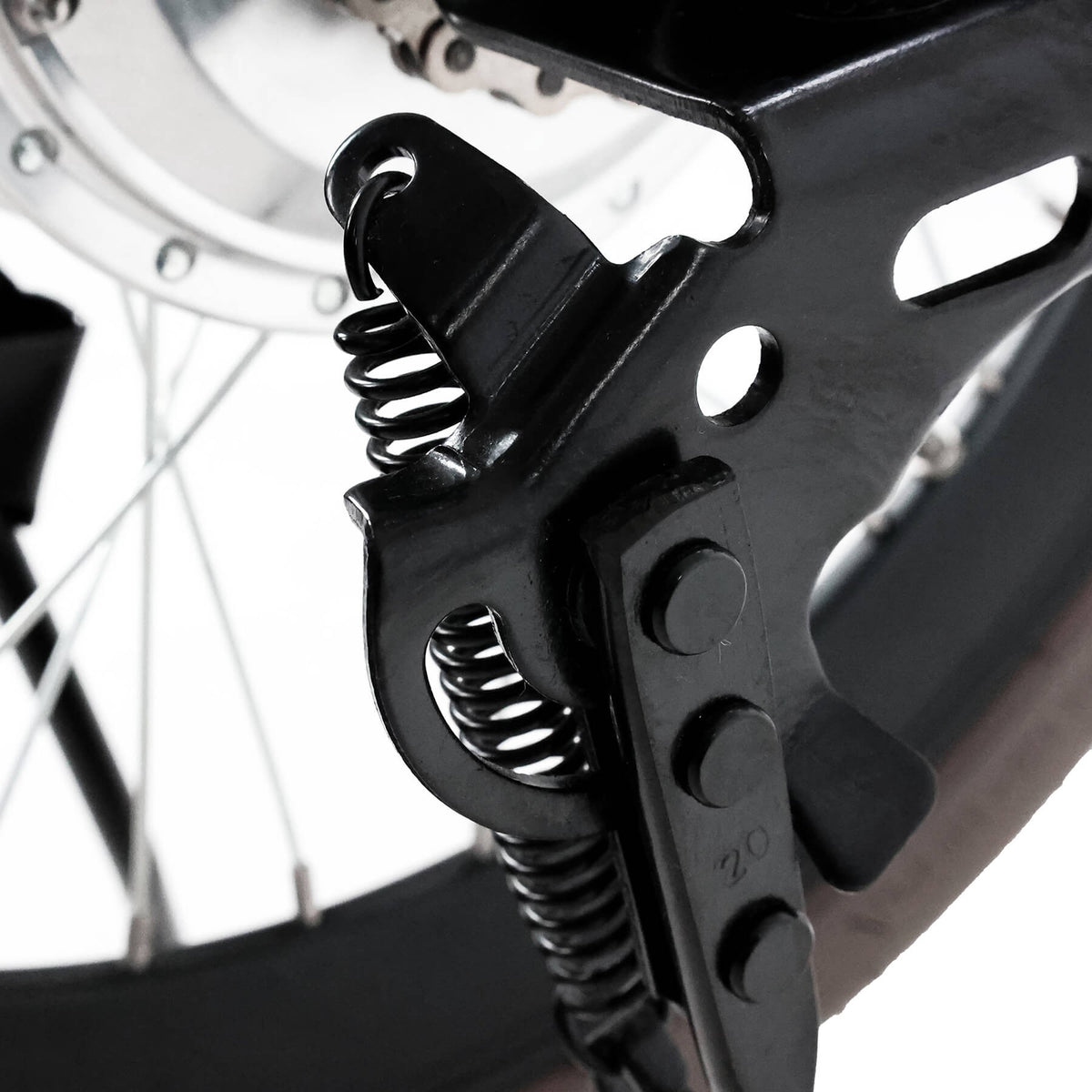 miniu bikestand, spring and mount detail