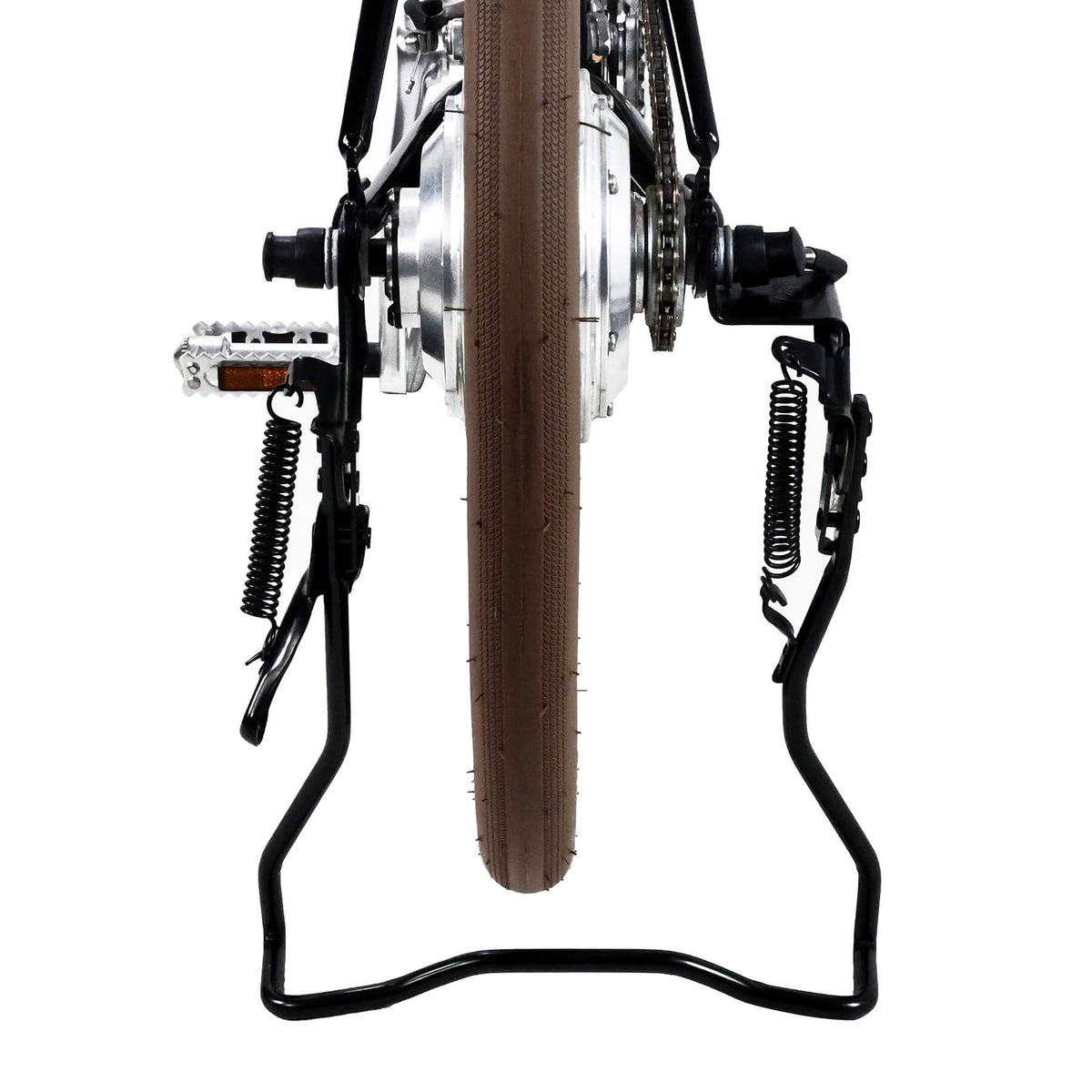 miniu bikestand fitted to a miniu, rear view