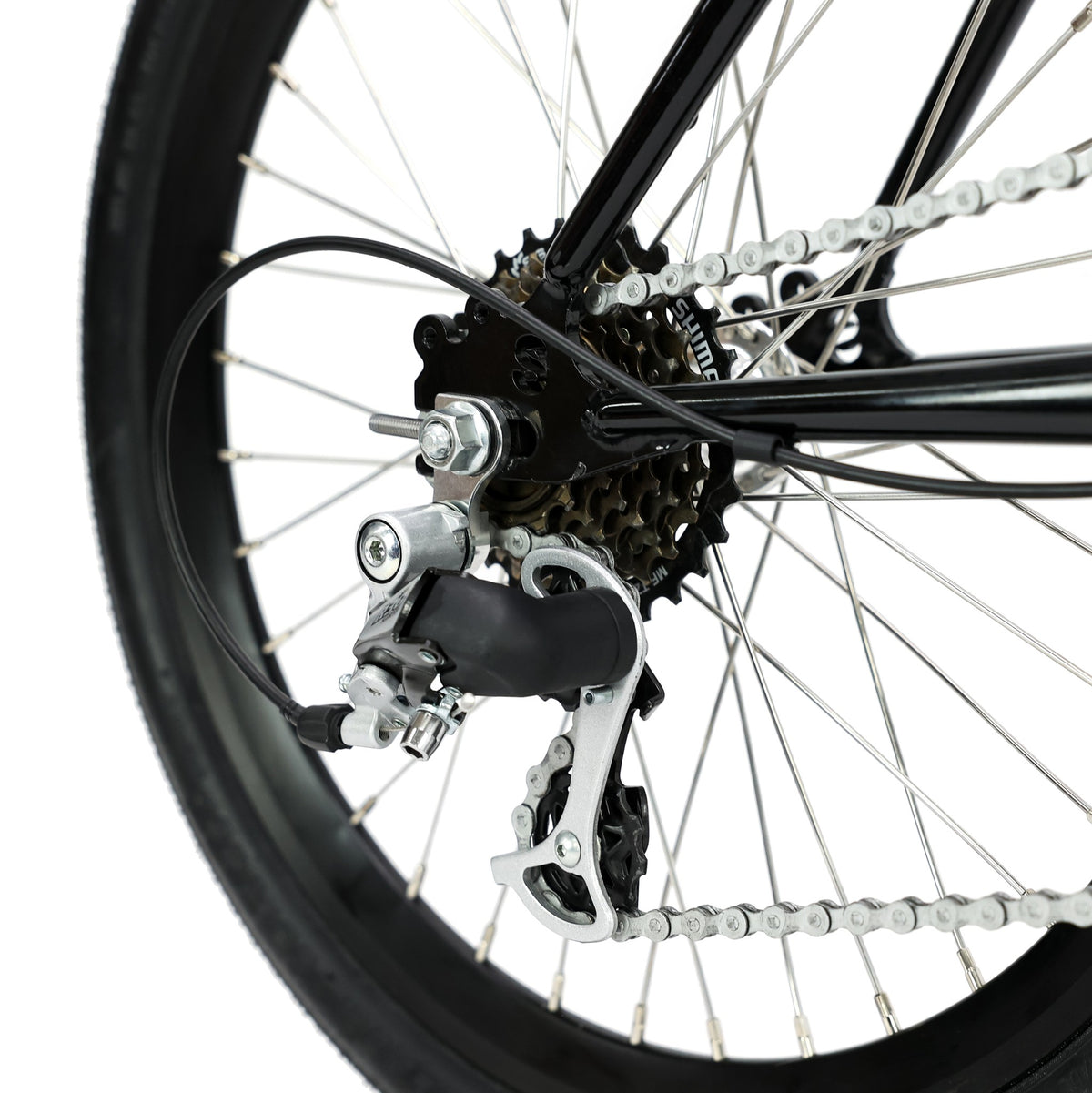 miniu Lite — 20-Inch 7-Speed Mini Velo — Rear wheel and derailleur