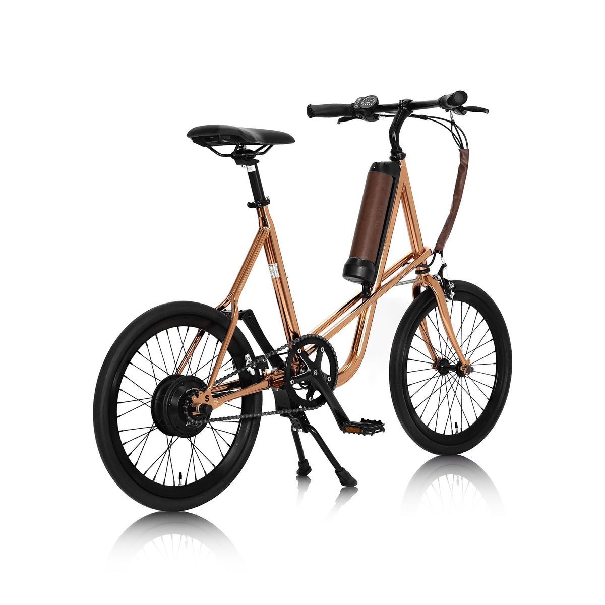 miniu Rose gold, rear three-quarter view