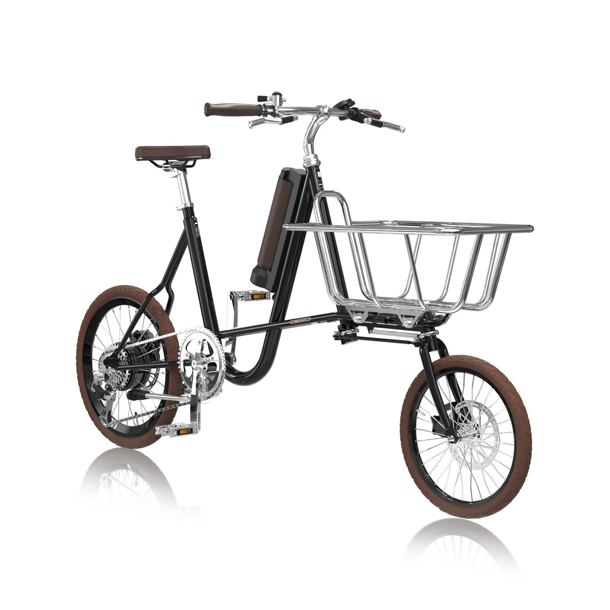 miniute — 7-Speed Electric Cargo Bike — Front three-quarter view