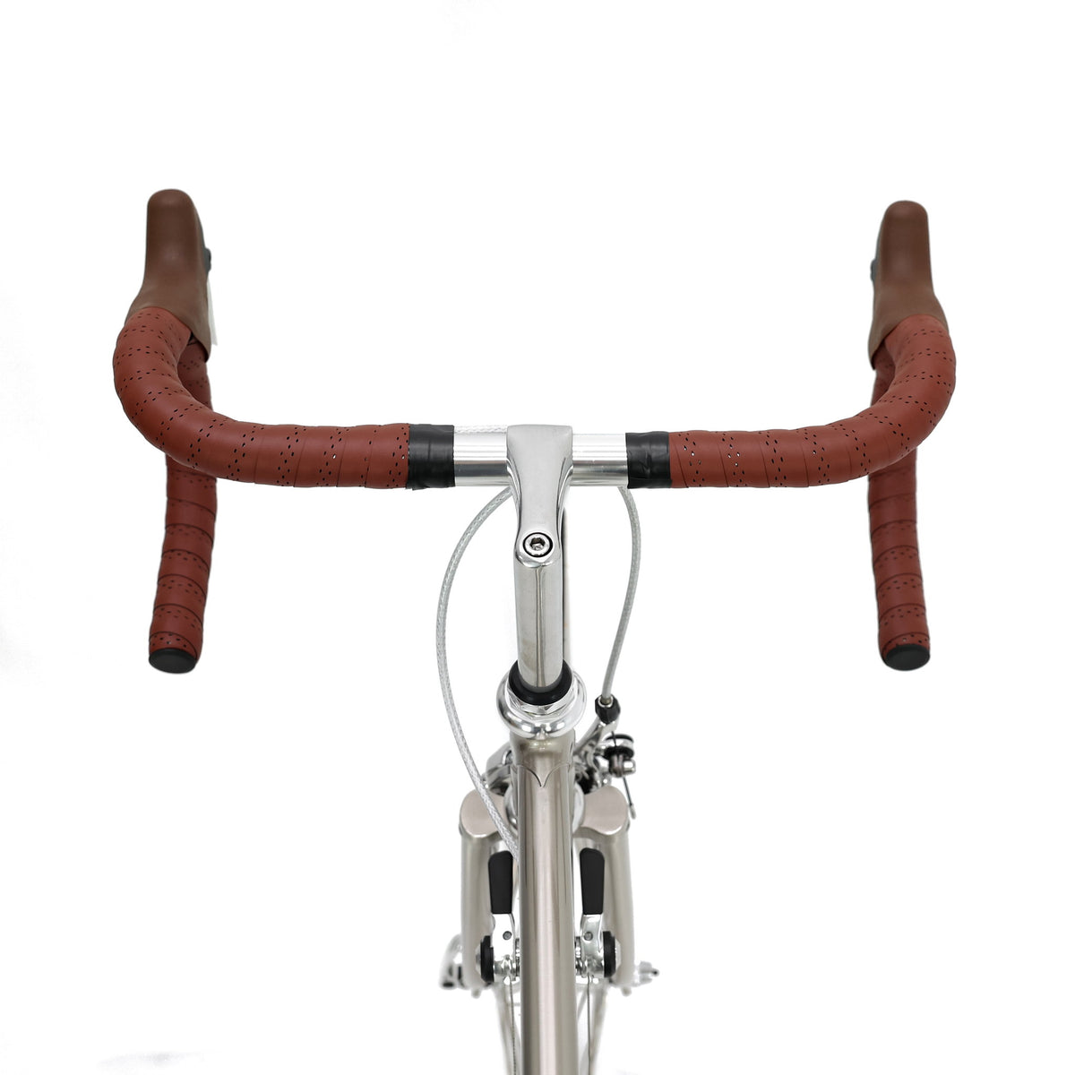 Retro Road Lite — 10-Speed Steel Road Bike — Drop handlebar, front view