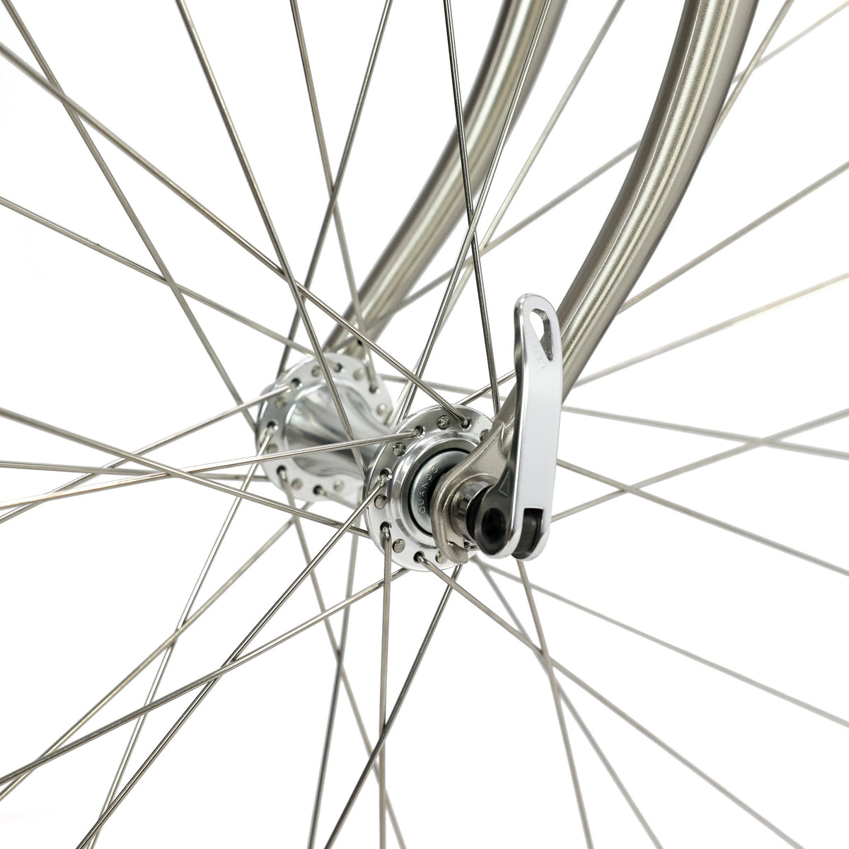 Retro Road Lite — 10-Speed Steel Road Bike — Front hub and quick release