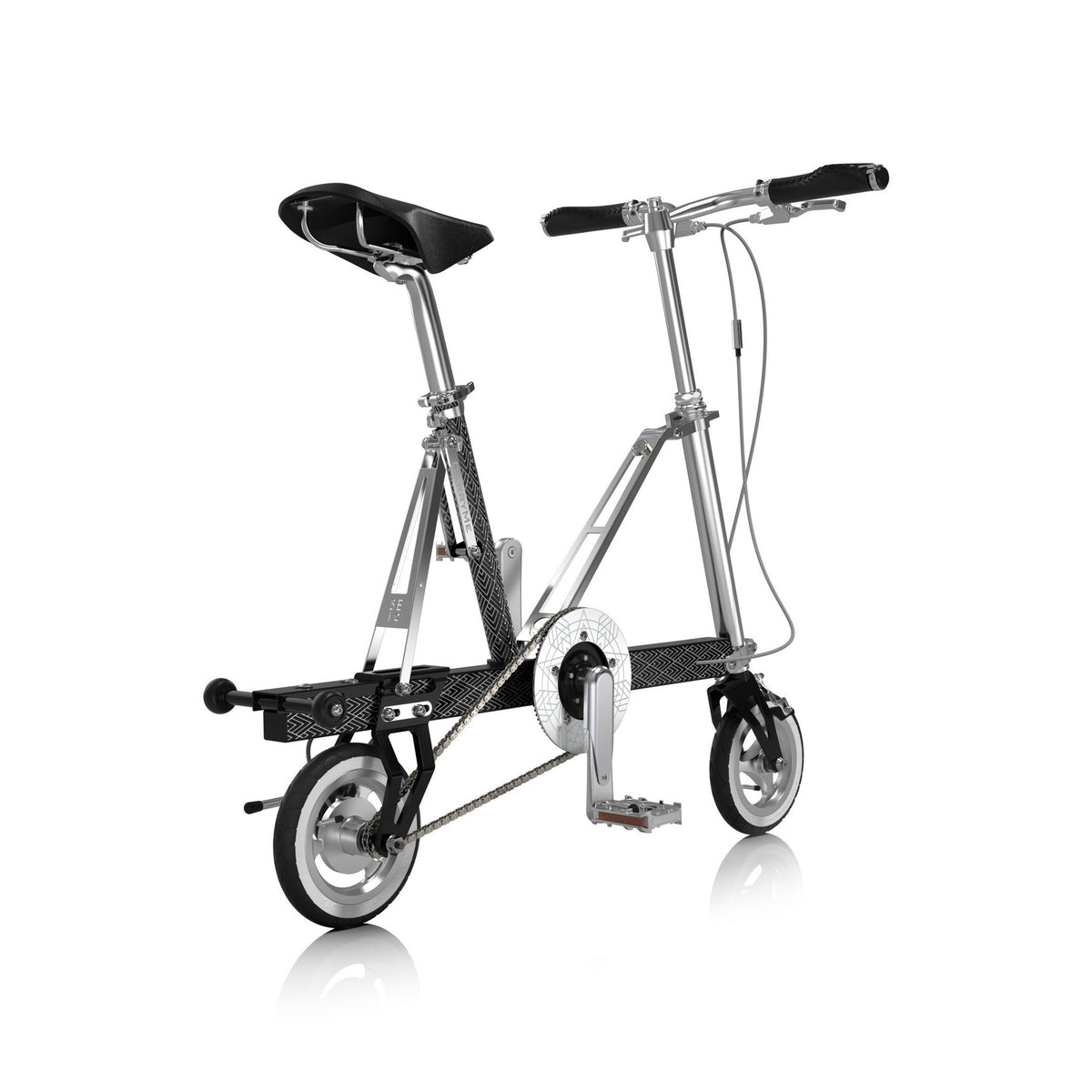 SEic CarryMe Premium Lite — 8-Inch Folding Bike — Rear three-quarter view