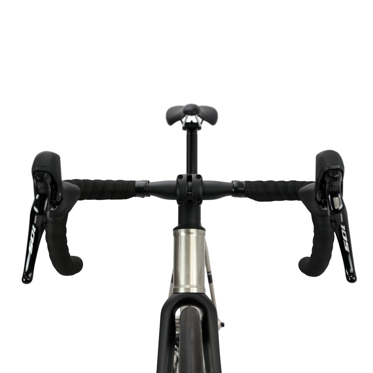Sport Road Lite — 12-Speed Reynolds 725 Road Bike — Handlebar and fork, front view