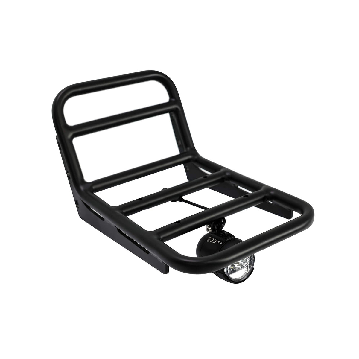 UD front rack with light mount — Black