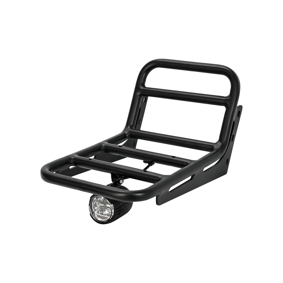 UD front rack with light mount — Black