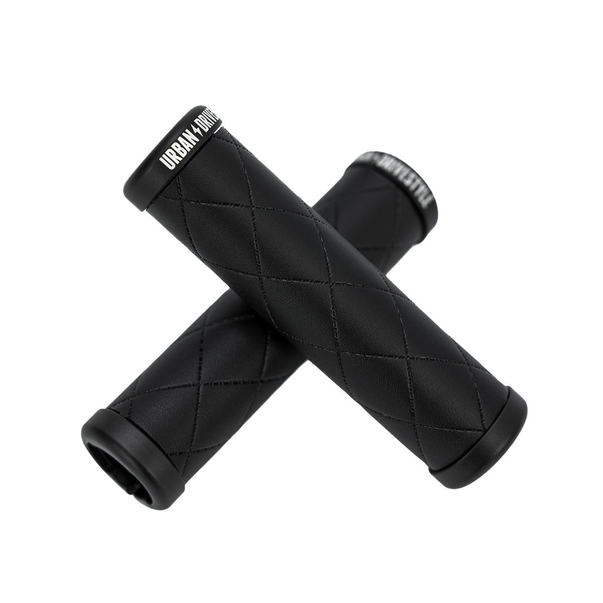 UD vintage diamond-stitch grips — Black