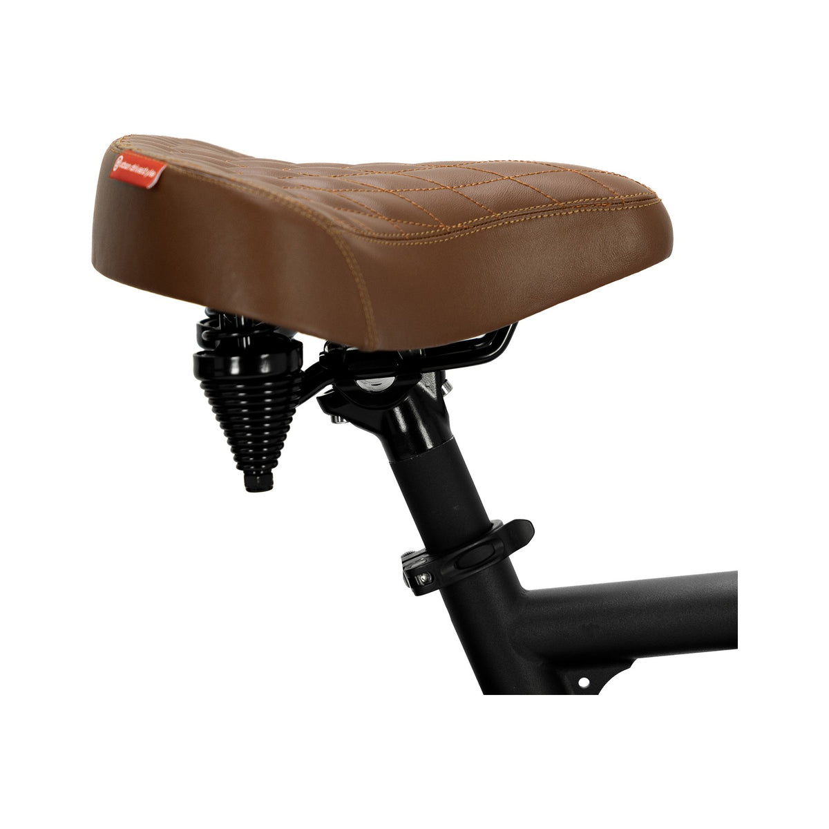 UDX leather saddle with suspension — Brown