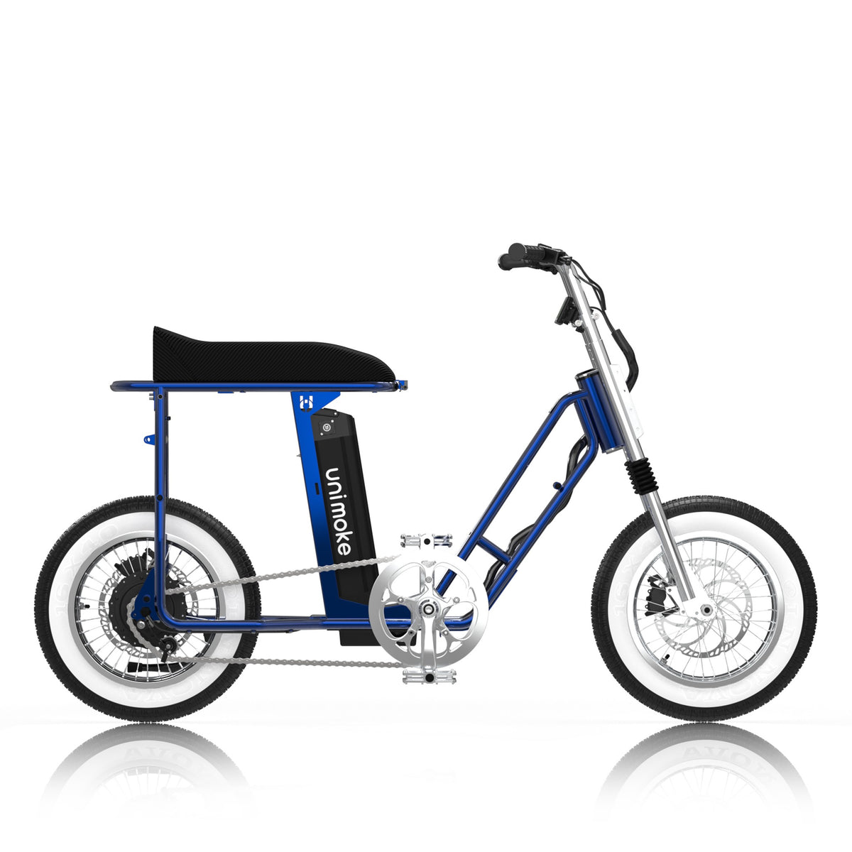 Unimoke miniswing Clear Coat Sapphire blue, side profile