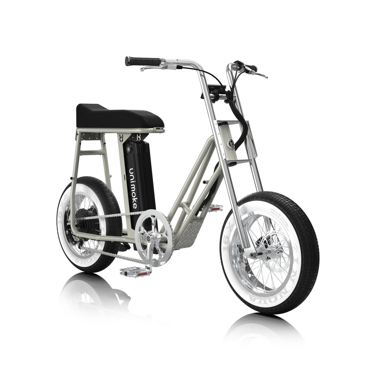 Unimoke miniswing Sea salt grey, front three-quarter view