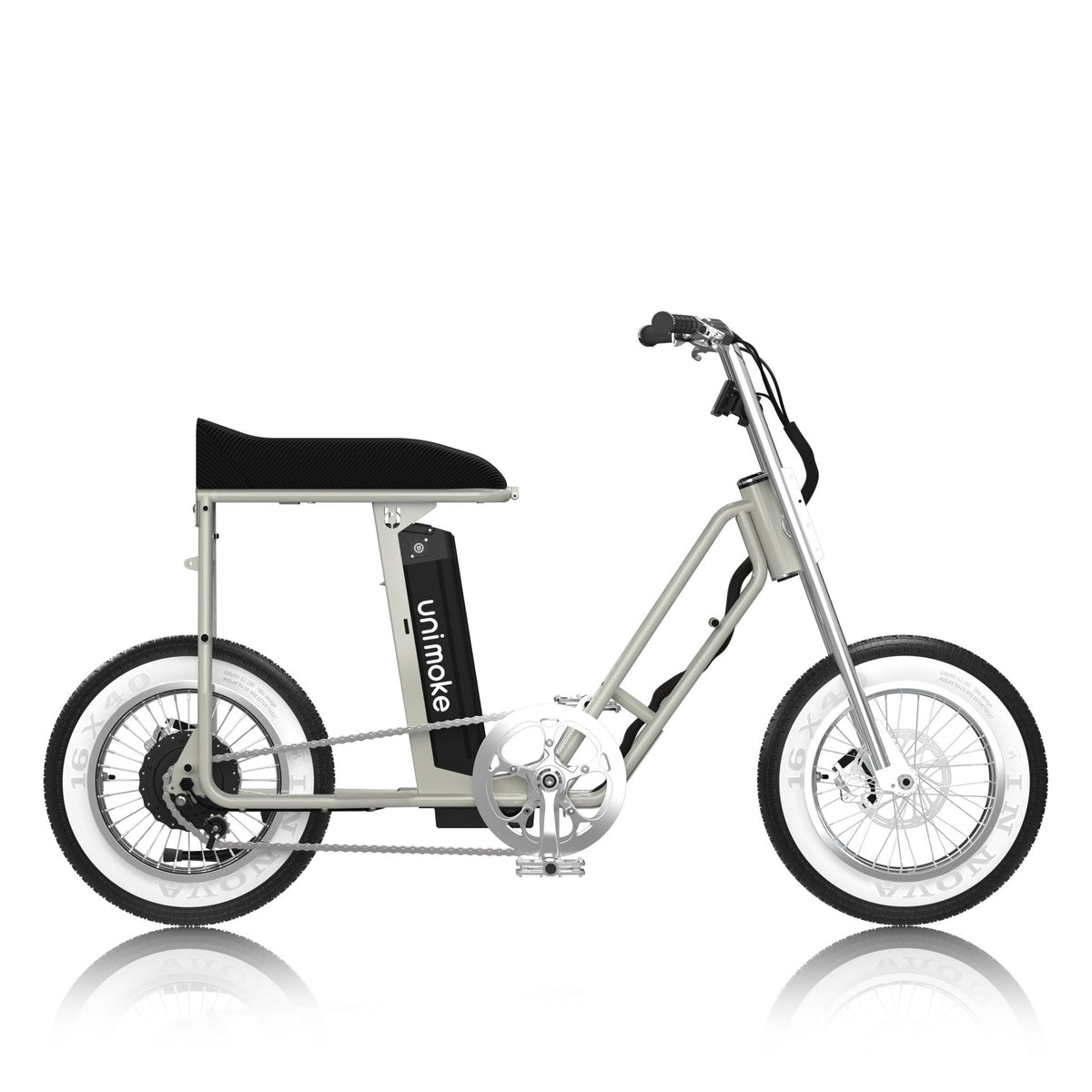 Unimoke miniswing Sea salt grey, side profile