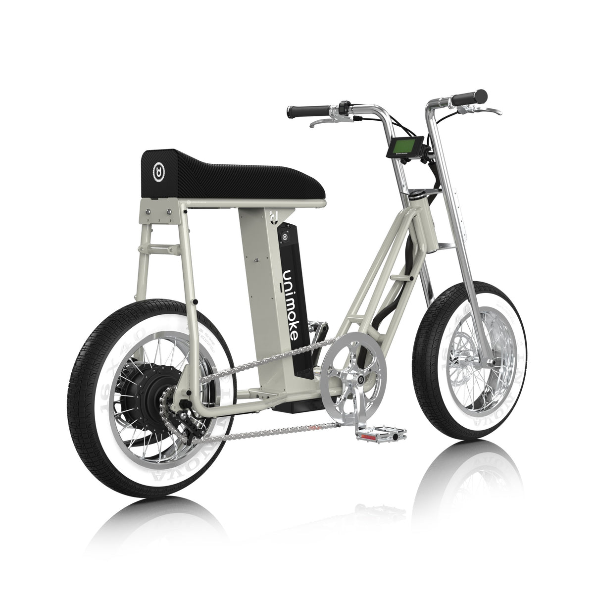 Unimoke miniswing Sea salt grey, rear three-quarter view