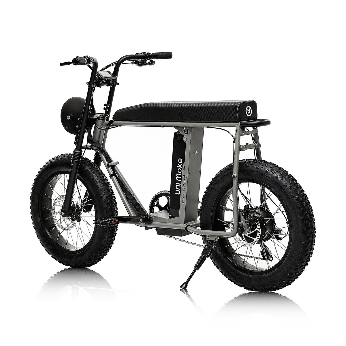 Unimoke MK Graphite grey, rear three-quarter view