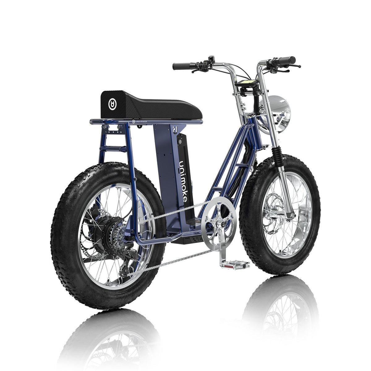 Unimoke SW Clear Coat Sapphire blue, rear three-quarter view