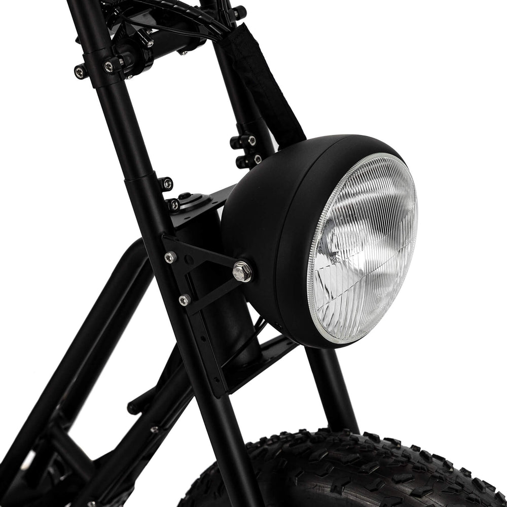 Unimoke SW Matte black, round led headlight