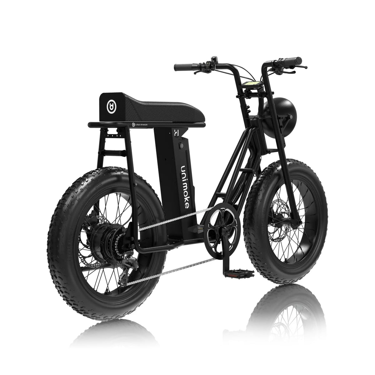 Unimoke SW Matte black, rear three-quarter view