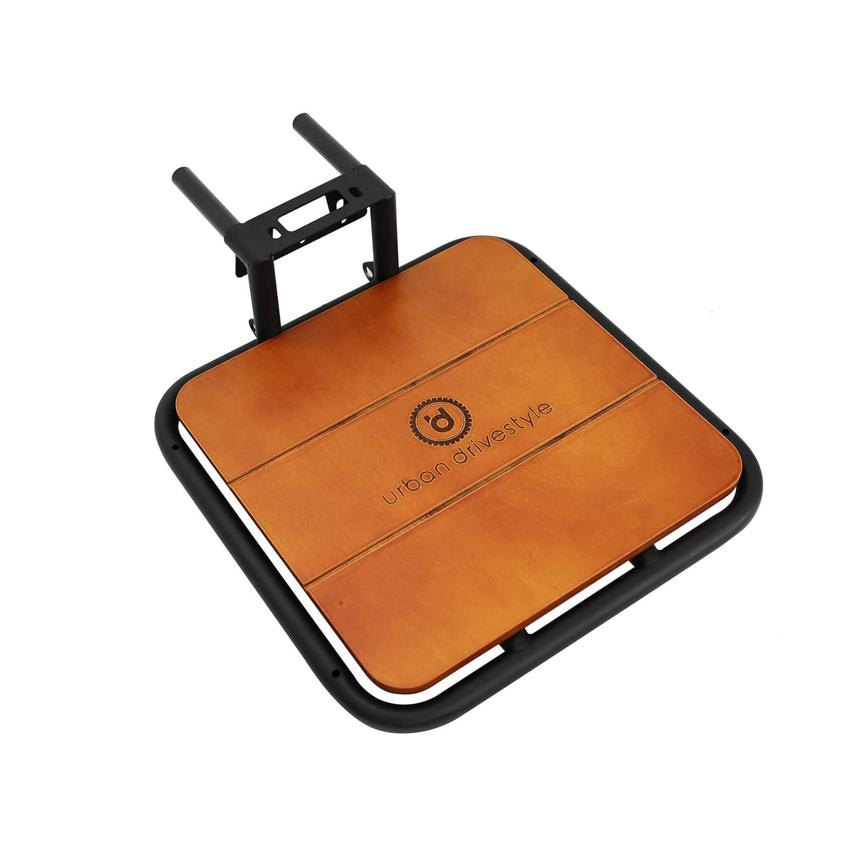 Wooden plate for rear basket